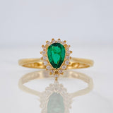 Anillo Halo Gota 2.1g / T7 Oro Amarillo 18K