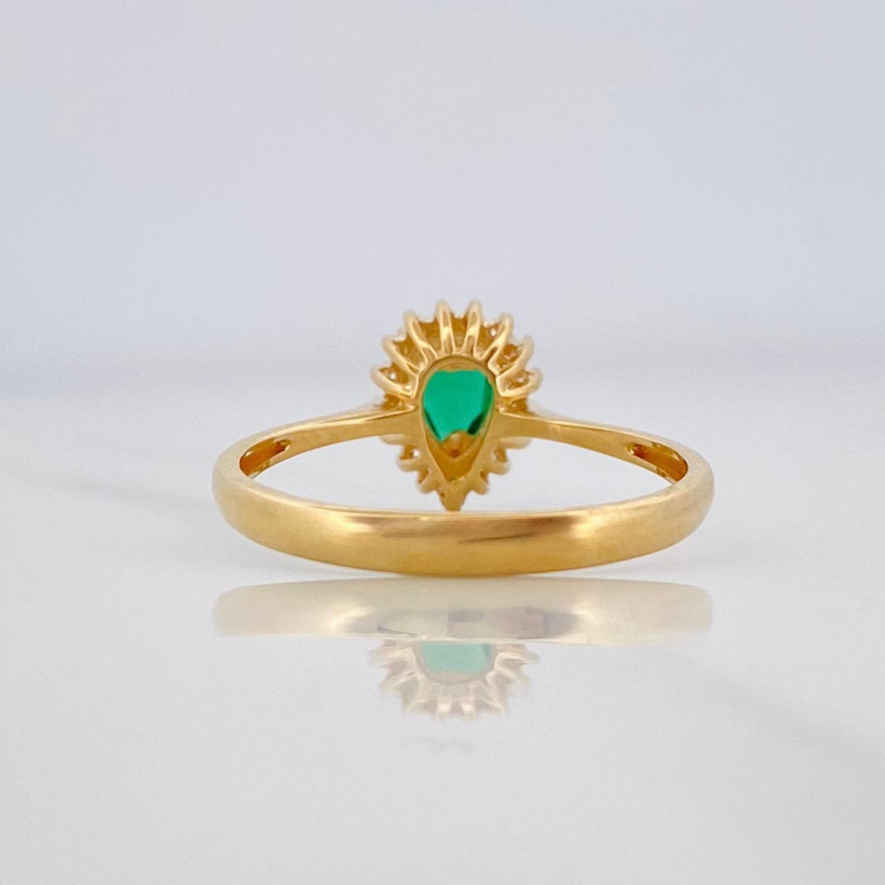Anillo Halo Gota 2.1g / T7 Oro Amarillo 18K