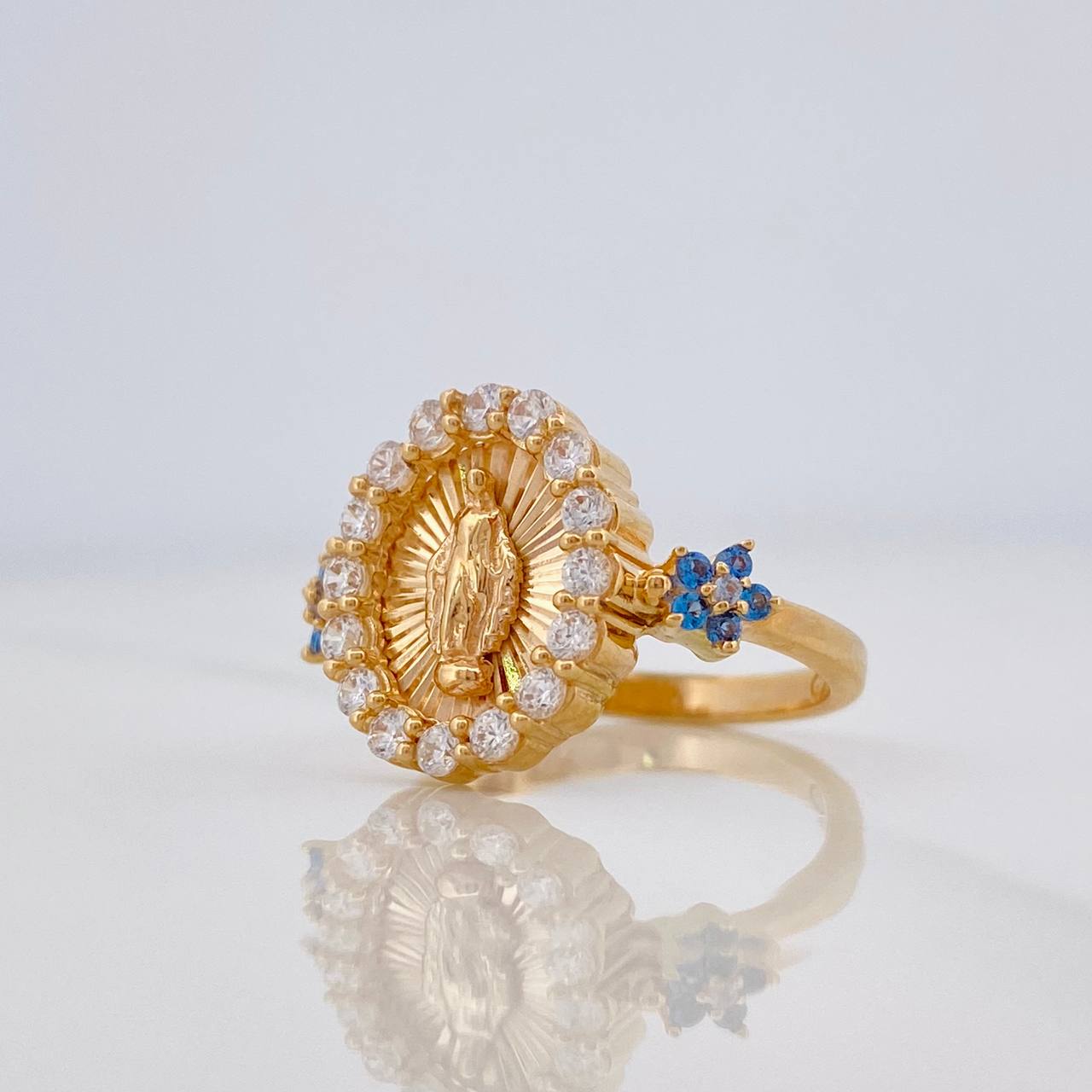 Anillo Virgen Milagrosa 3.3g / T6 Oro Amarillo 18K