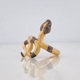 Anillo Serpiente 5.1g / T5 3/4 Dos Oros Negro Amarillo 18K