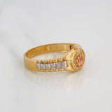 Anillo Correa Corona 3.95g / T9 1/4 Tres Oros 18K