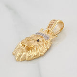 Dije León 3.85g / 3cm Dos Oros Amarillo Blanco 18K