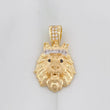Dije León 3.85g / 3cm Dos Oros Amarillo Blanco 18K