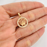 Dije Corona 1.2g / 2.4cm Oro Amarillo 18K