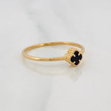 Anillo Trebol 1.15g / T7 1/2 Oro Amarillo 18K