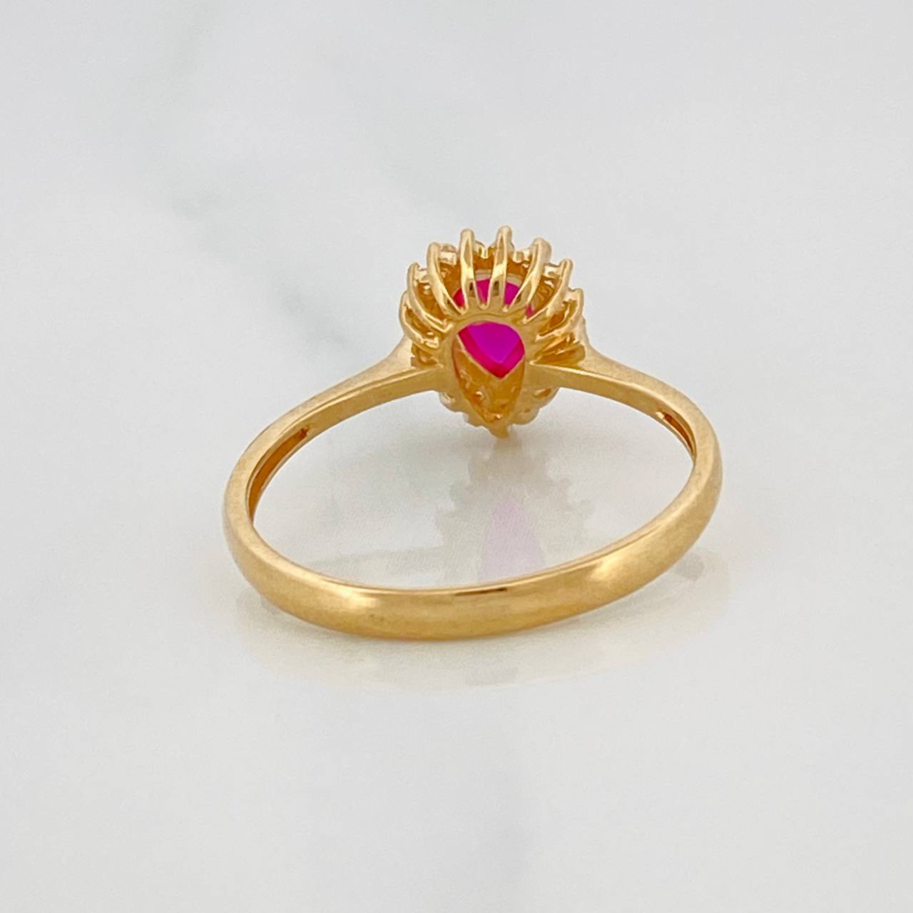 Anillo Halo Gota 2g / T6 1/2 Oro Amarillo 18K