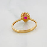 Anillo Halo Gota 2g / T6 1/2 Oro Amarillo 18K