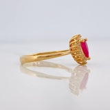 Anillo Halo Gota 2g / T6 1/2 Oro Amarillo 18K