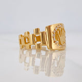 Anillo Correa Corona 3.8g / T8 1/2 Oro Amarillo 18K