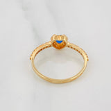 Anillo Halo Corazón 2g / T7 3/4 Oro Amarillo 18K