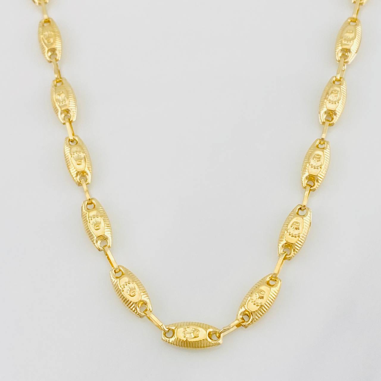 Cadena Rustica Corona 11.3g / 60cm / 4.5mm Oro Amarillo 18K