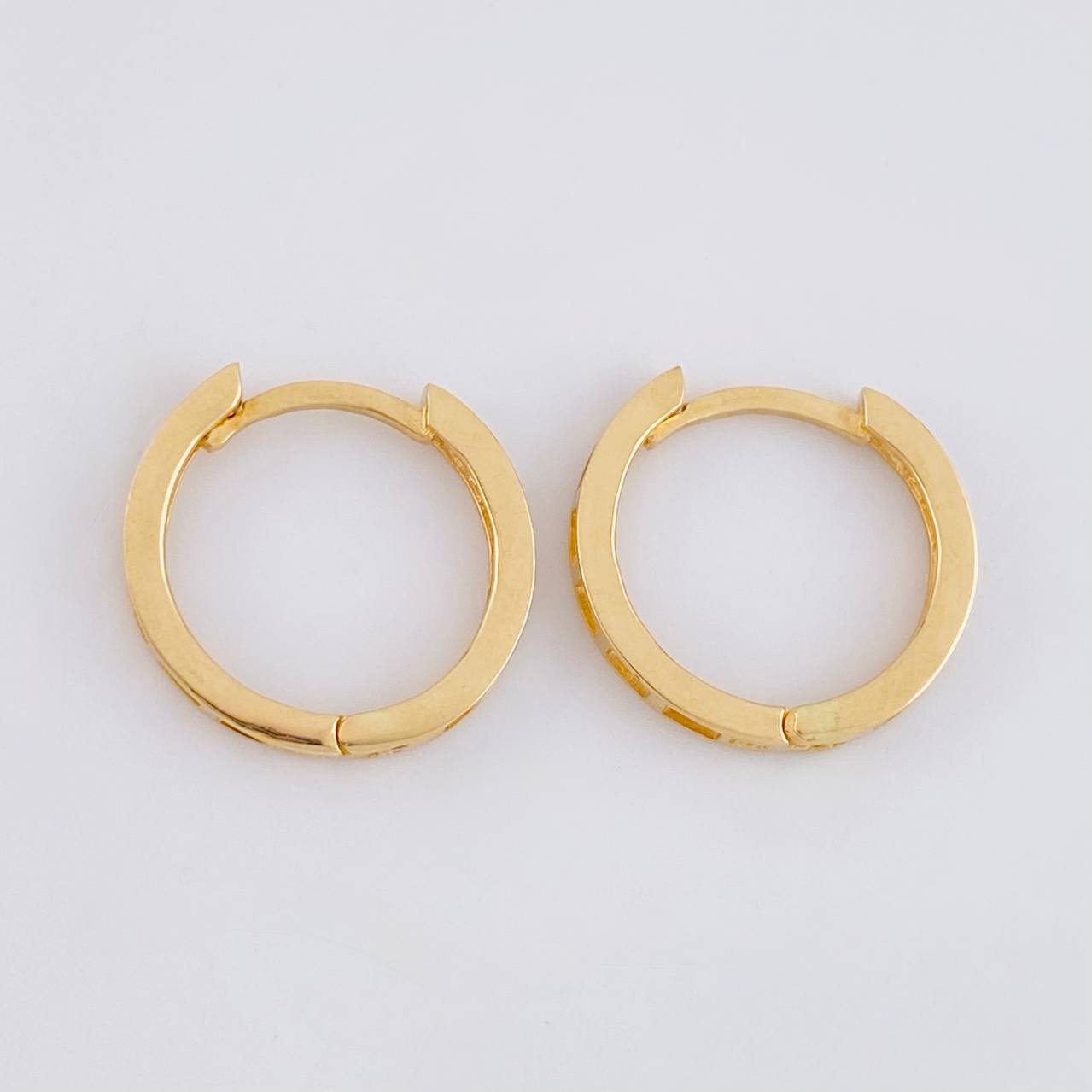 Candongas Mela Carril Tupido 2.2g / 1.2cm Oro Amarillo 18K