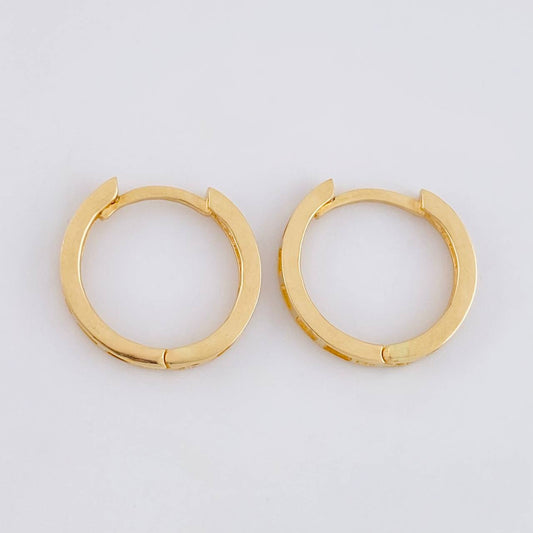 Candongas Mela Carril Tupido 2.1g / 1.2cm Oro Amarillo 18K