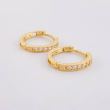 Candongas Mela Carril Tupido 2.04g / 1.2cm Oro Amarillo 18K