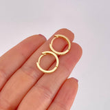 Candongas Mela Carril Tupido 2.2g / 1.2cm Oro Amarillo 18K