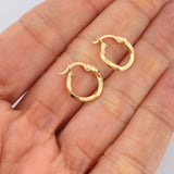 Candongas Clau Entorchadas 0.85gr / 1.5cm / Oro 18K &