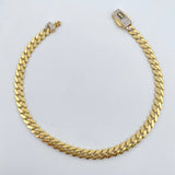 Pulso Cubano Infinito 7.3gr / 20.9cm / 4.9mm Circones Blancos Dos Oro Amarillo Blanco +2 18K $
