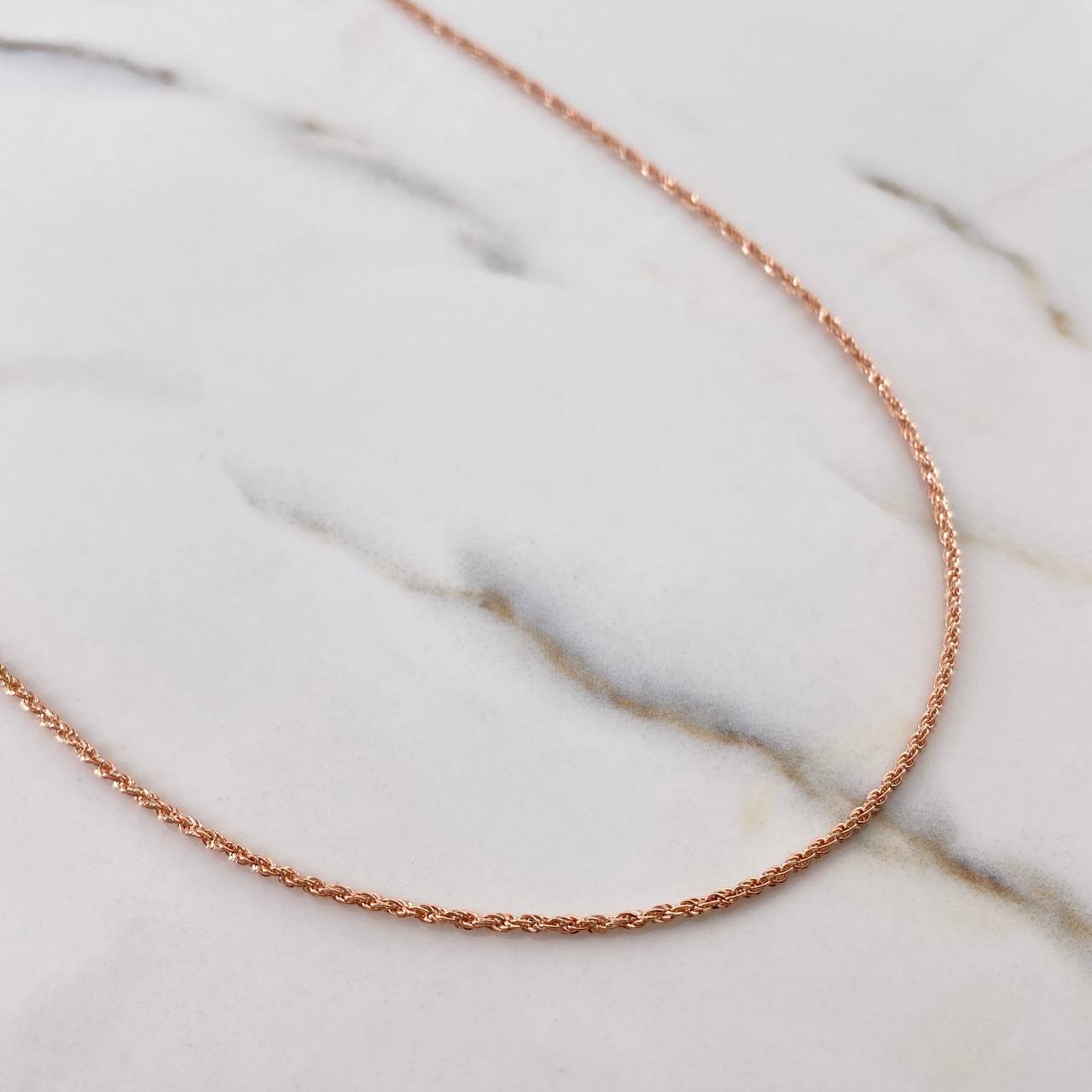 Cadena Lazo 1.4gr / 60cm / 1.3mm Oro Rosa +3 18K $