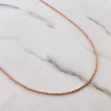 Cadena Lazo 1.4gr / 60cm / 1.3mm Oro Rosa +3 18K $