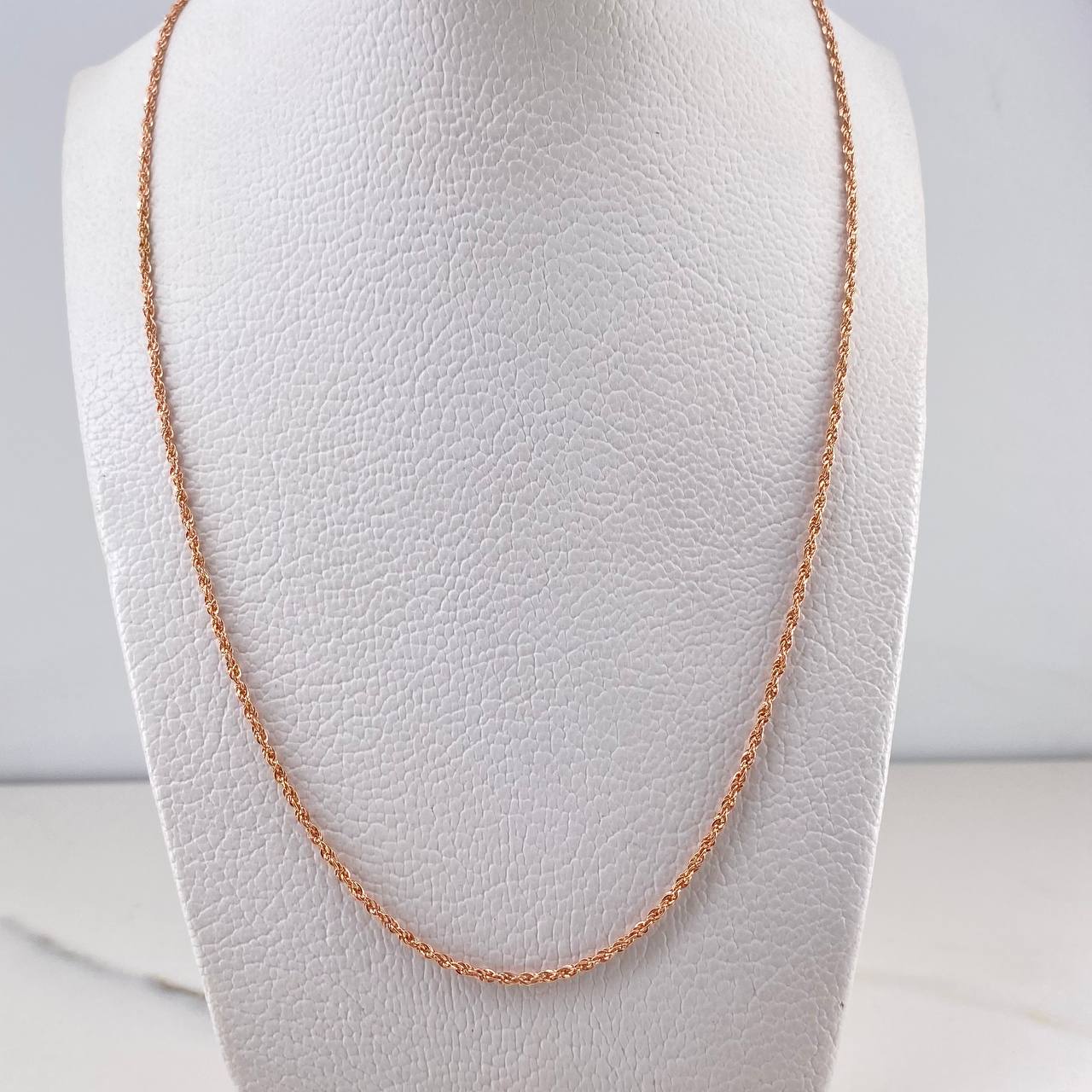 Cadena Lazo 1.4gr / 60cm / 1.3mm Oro Rosa +3 18K $