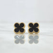 Topos Trébol VCyA 1.2gr / 9mm Resina Negra Oro Amarillo Nac.Esp. 18K