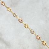 Pulso GC 2.85gr / 19cm / 3.2mm Diamantado Tres Oros 18K
