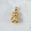 Dije Oso 7.55gr / 3.4cm / Circones Blancos Y Negros Oro Amarillo 18K *