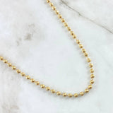 Cadena Militar 13.2gr / 60cm / 4mm Diamantada Oro Amarillo 18K