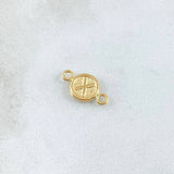 Herraje Letra X 0.4gr / 1.5cm / Circulo texturizado Oro Amarillo 18K