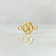 Herraje Letra X 0.4gr / 1.5cm / Circulo texturizado Oro Amarillo 18K