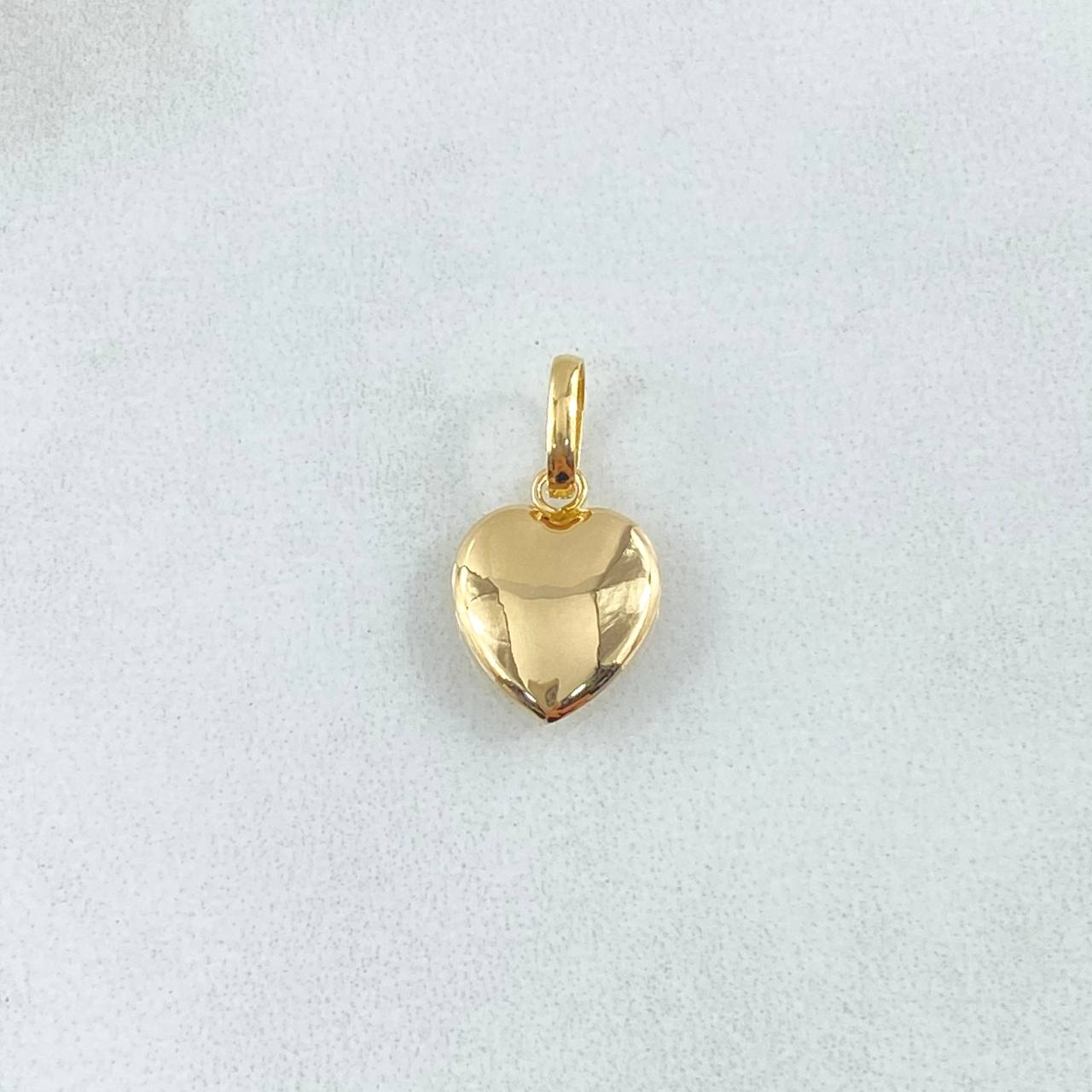 Dije Corazon Liso 0.5gr / 1.7cm / Oro Amarillo 18K ©
