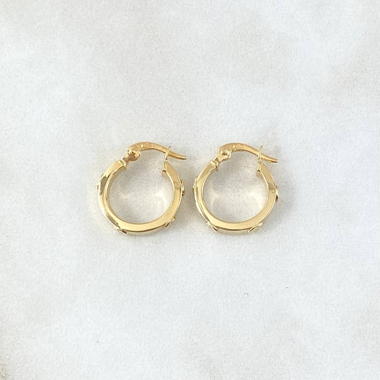 Candongas Tornillo 1.52gr / 1.5cm / Oro Amarillo 18K
