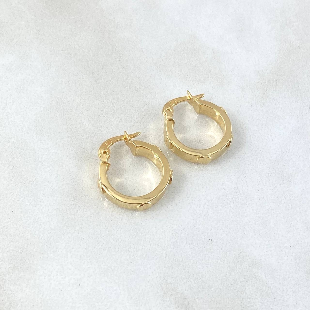 Candongas Tornillo 1.52gr / 1.5cm / Oro Amarillo 18K