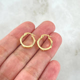 Candongas Tornillo 1.52gr / 1.5cm / Oro Amarillo 18K