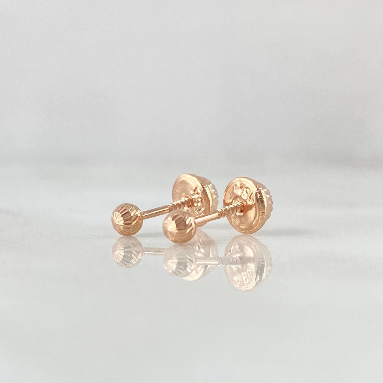 Topos Bola Dimantada 0.5gr / 4mm Oro Rosa 18K
