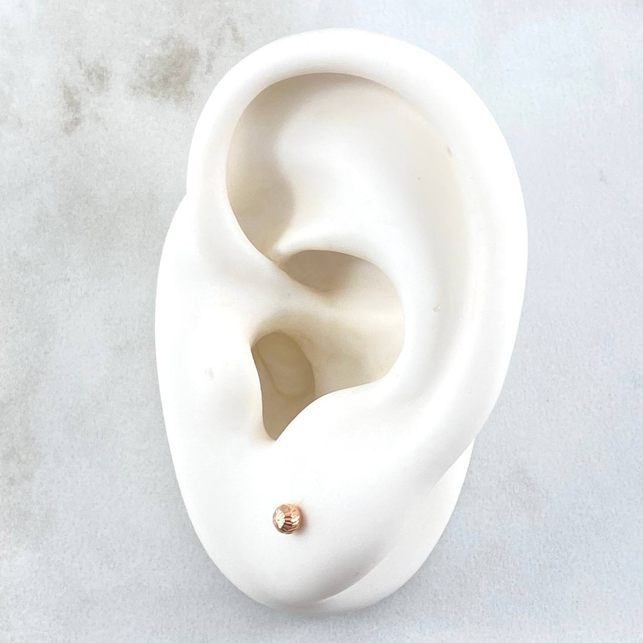 Topos Bola Dimantada 0.4gr / 3mm Oro Rosa 18K