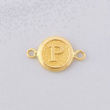 Herraje Circulo Letra P 0.35g / 1.5cm Oro Amarillo 18K