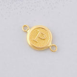 Herraje Circulo Letra P 0.35g / 1.5cm Oro Amarillo 18K