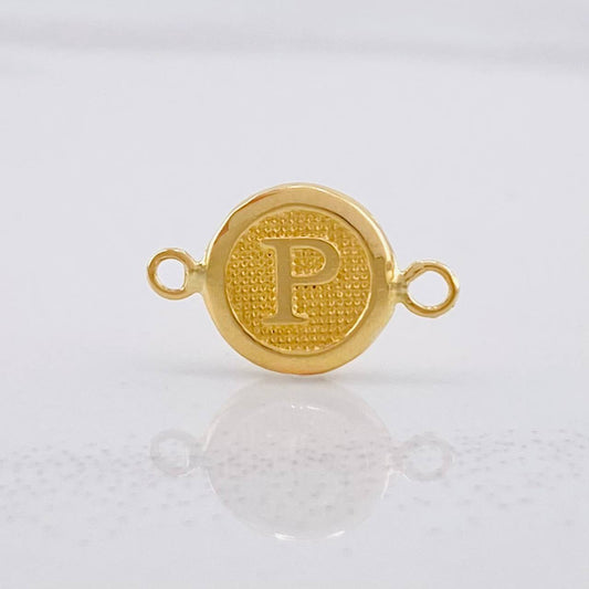 Herraje Circulo Letra P 0.35g / 1.5cm Oro Amarillo 18K