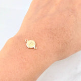 Herraje Circulo Letra P 0.35g / 1.5cm Oro Amarillo 18K