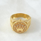 Anillo Correa Corona 10gr / T10 3/4 / Oro 18K ©