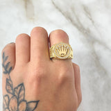 Anillo Correa Corona 10gr / T10 3/4 / Oro 18K ©