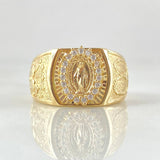 Anillo Virgen Rosario 4.4gr / T7 1/4 / Oro 18K ©