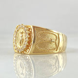 Anillo Virgen Rosario 4.4gr / T7 1/4 / Oro 18K ©