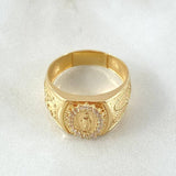 Anillo Virgen Rosario 4.4gr / T7 1/4 / Oro 18K ©