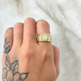 Anillo Virgen Rosario 4.4gr / T7 1/4 / Oro 18K ©