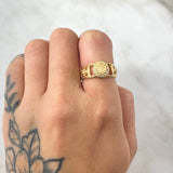 Anillo 15s Corazon Ramilletes 3.55gr / T6 1/4 / Oro 18K ©