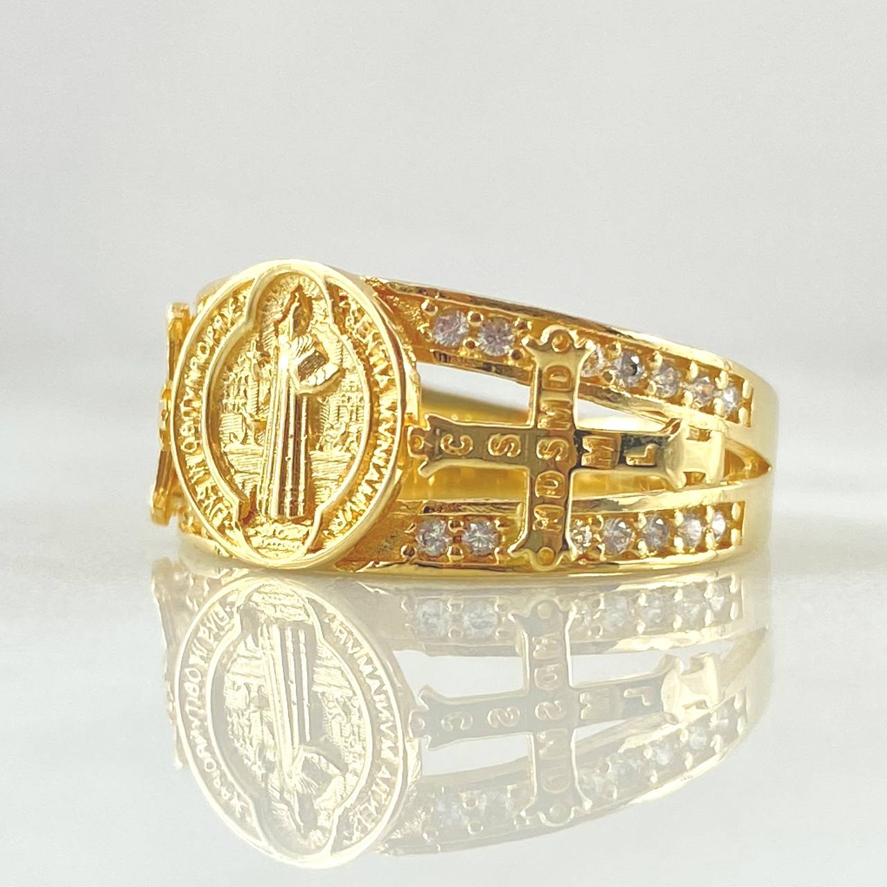 Anillo San Benito Cruces Algidas 5.8gr / T10 1/2 / Oro 18K ©