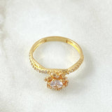 Anillo Solitario Lirio Infinito Parcial 2.95gr / T7 / Oro 18K ©
