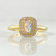 Anillo Halo Cuadrado 2.9gr / T6 1/2 / Oro 18K ©